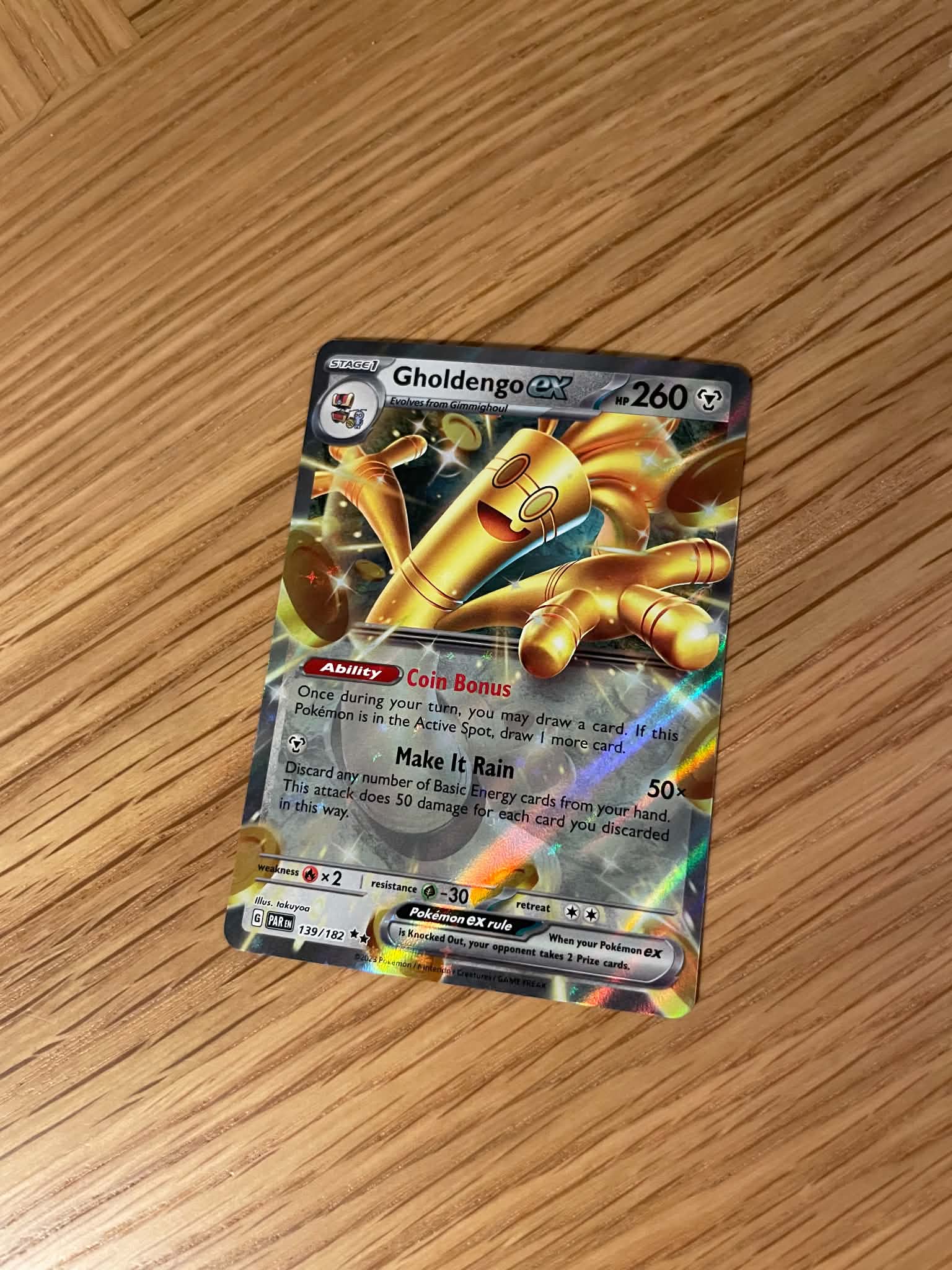 Gholdengo ex 139/182 – Double Rare – Paradox Rift