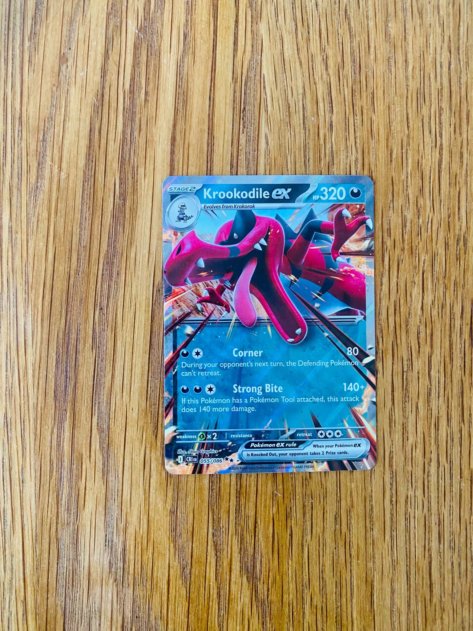 Krookodile ex 055/086 – Double Rare – Chaos Rising