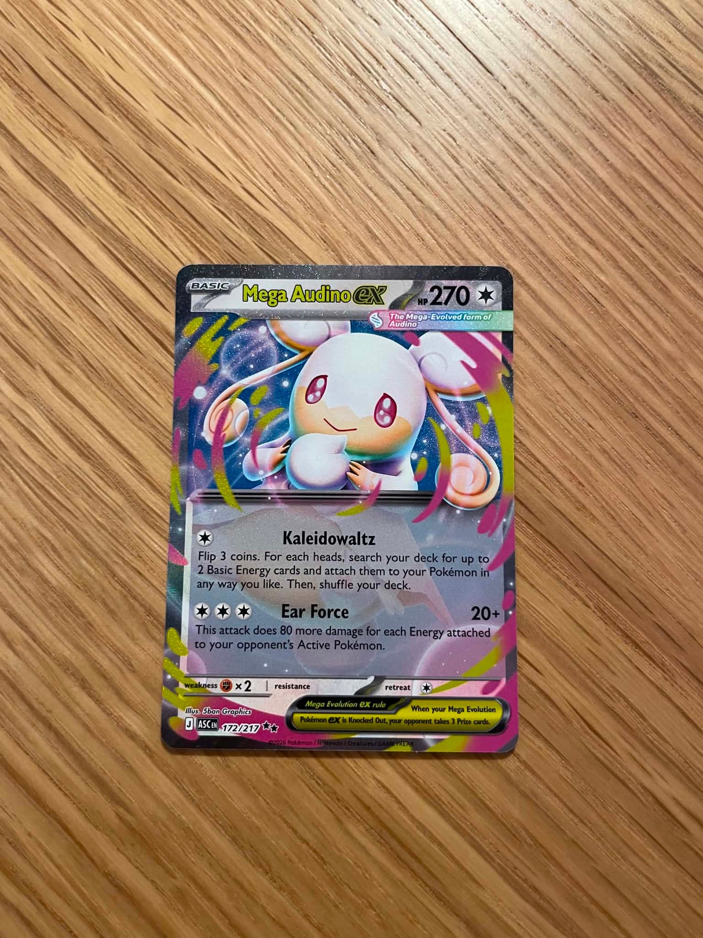 Mega Audino ex 172/217 – Double Rare – Ascended Heroes