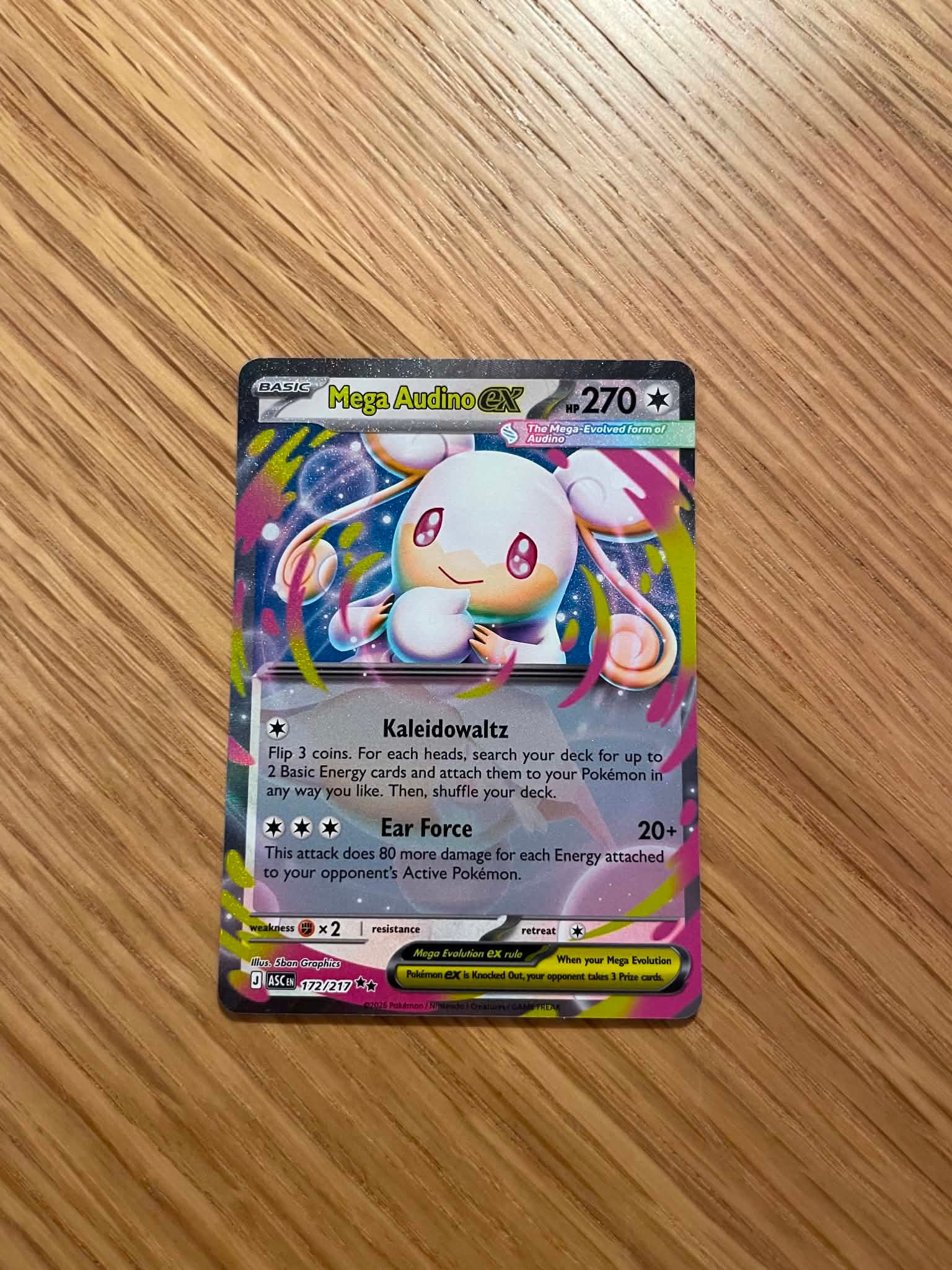 Mega Audino ex 172/217 – Double Rare – Ascended Heroes