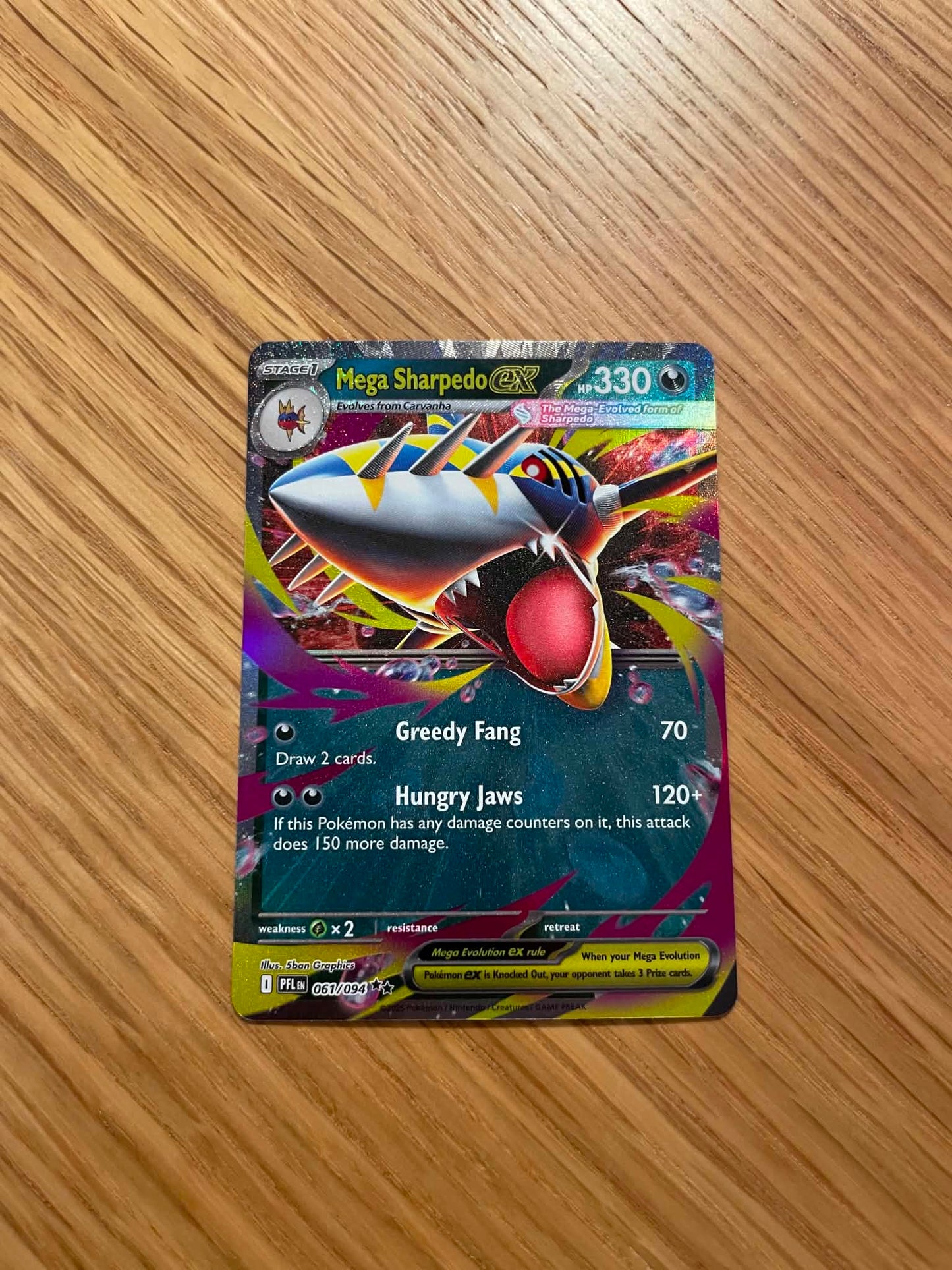 Mega Sharpedo ex 061/094 – Double Rare – Phantasmal Flames
