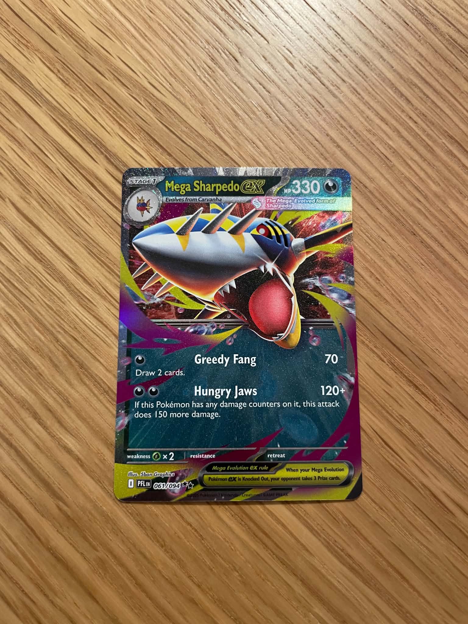 Mega Sharpedo ex 061/094 – Double Rare – Phantasmal Flames