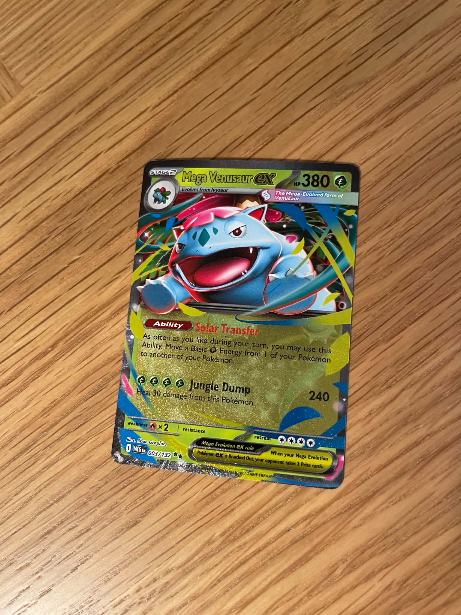Mega Venusaur ex 003/132 – Double Rare – Mega Evolution