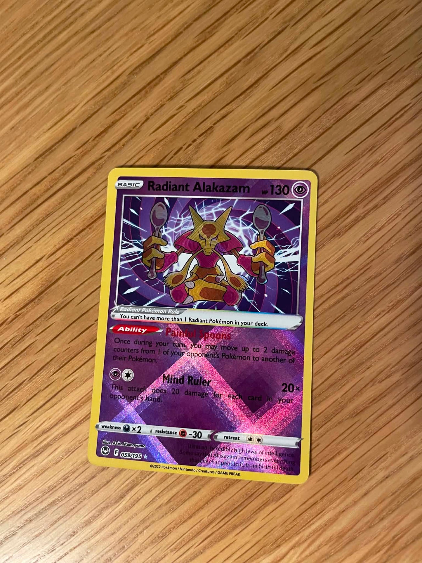 Radiant Alakazam 059/195 – Radiant Rare – Silver Tempest