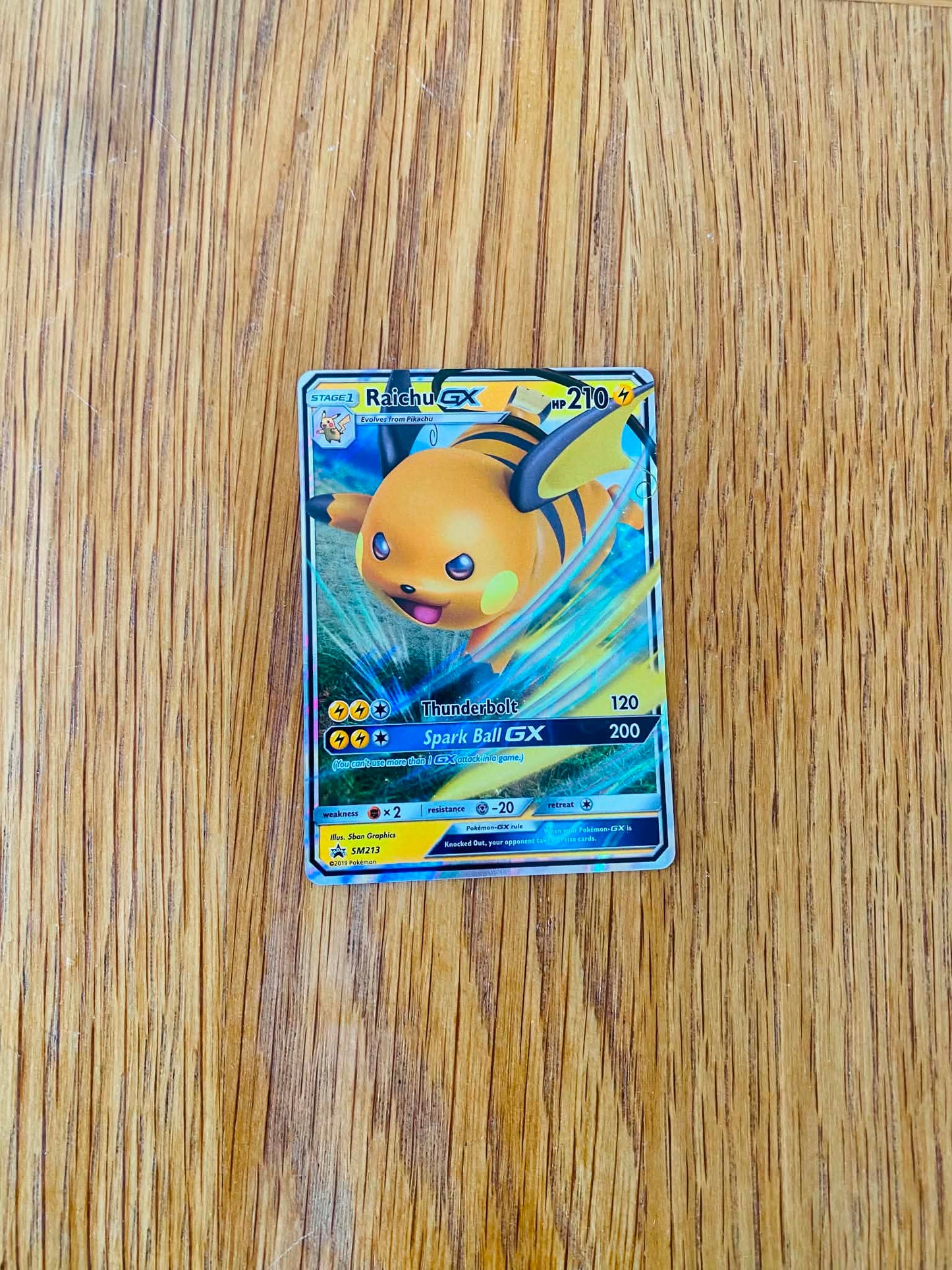Raichu GX SM213 – Black Star Promo – Holo – Hidden Fates