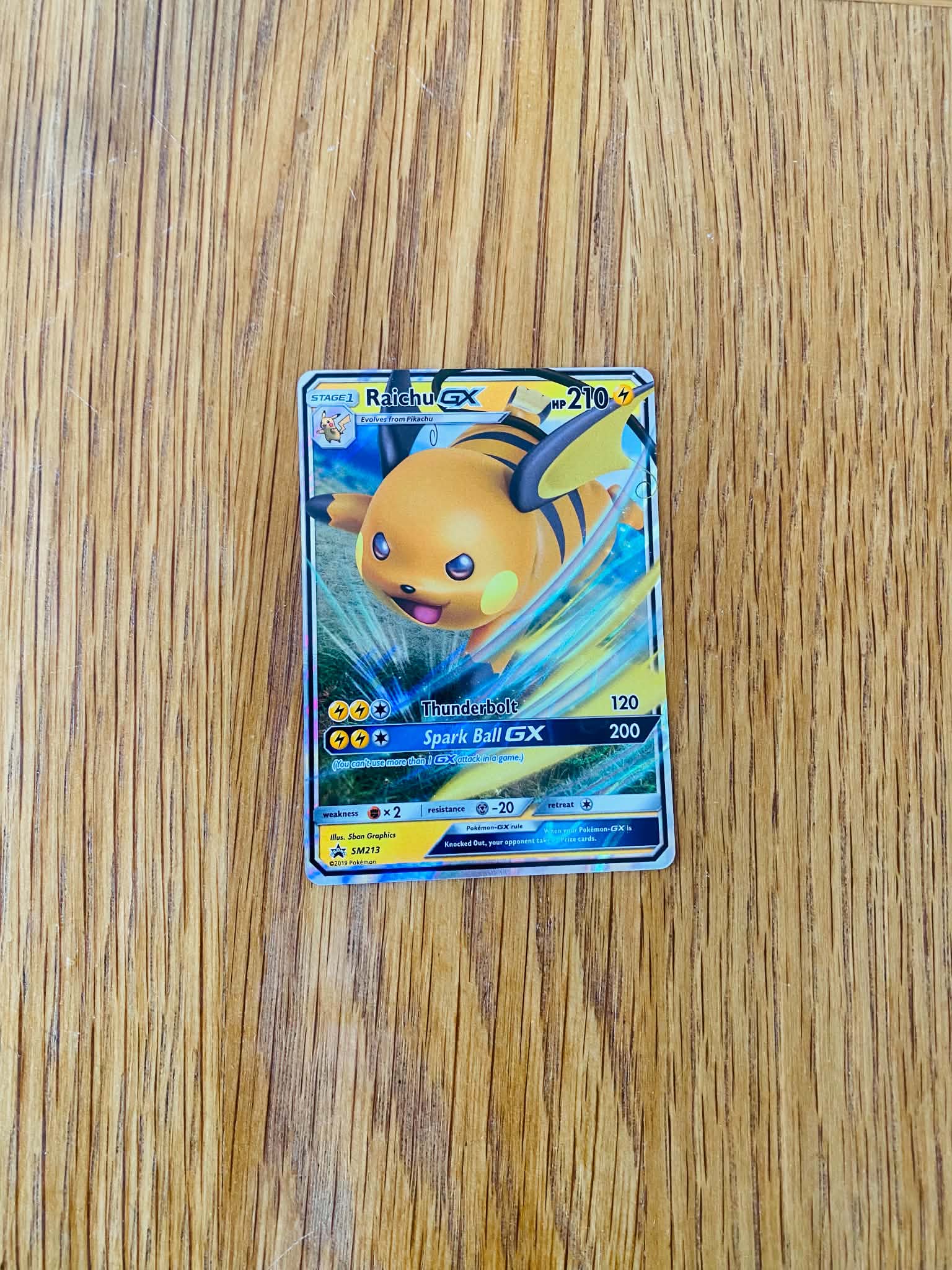 Raichu GX SM213 – Black Star Promo – Holo – Hidden Fates