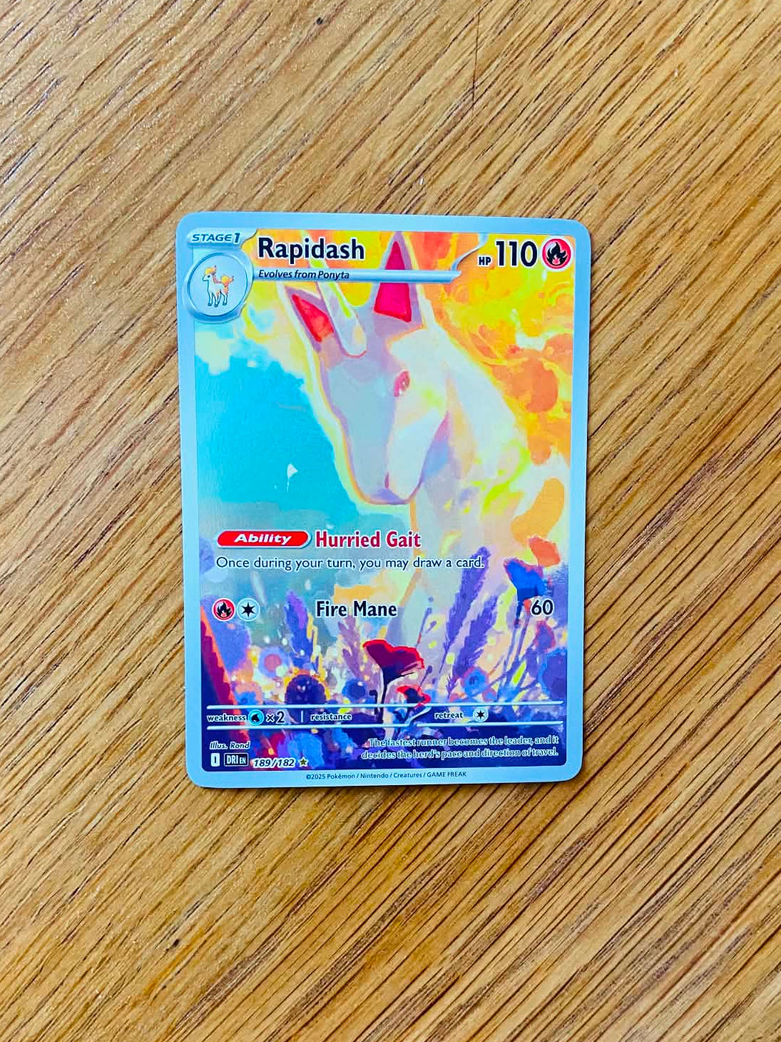 Rapidash 189/182 - Illustration Rare - Destined Rivals