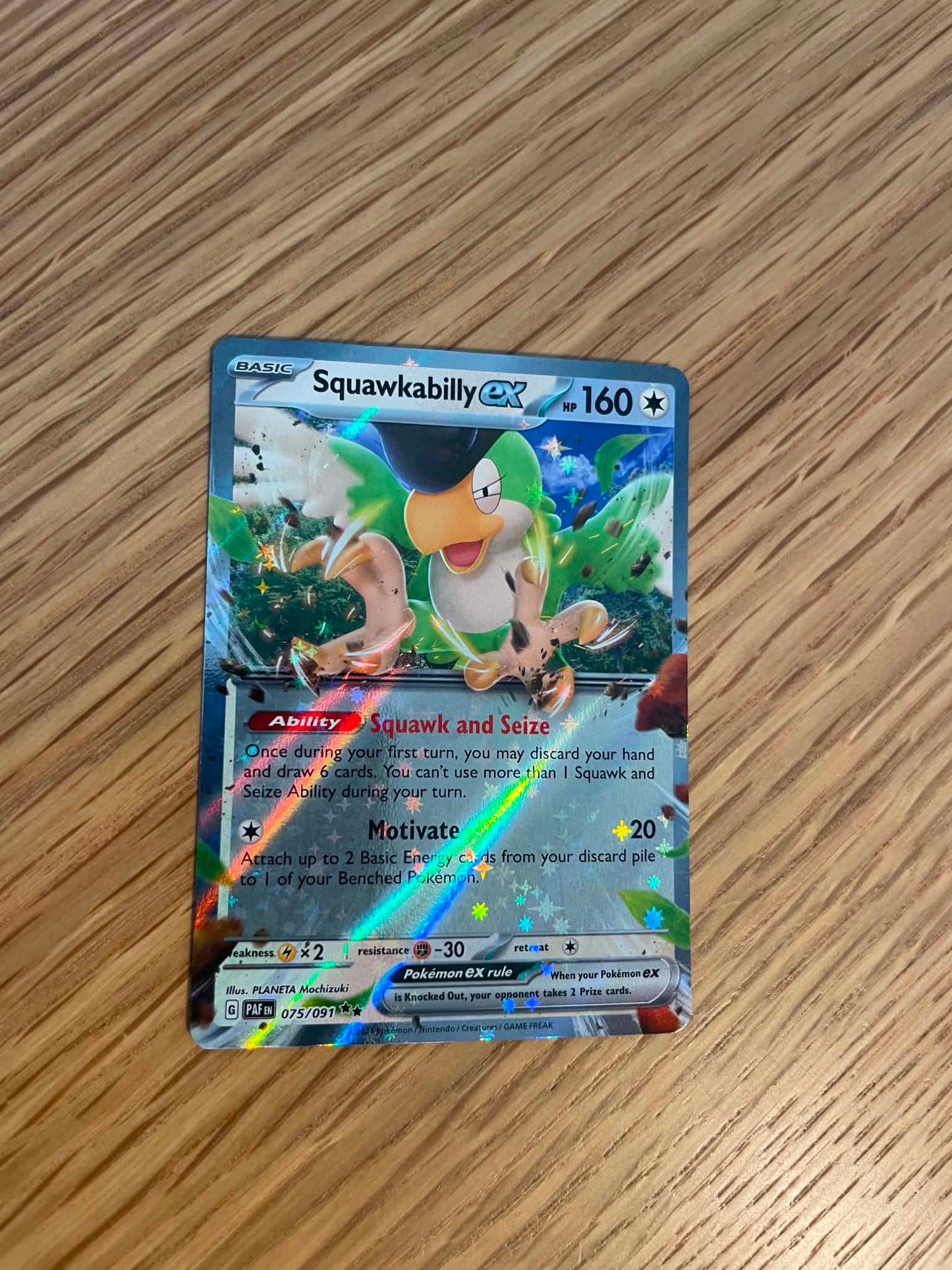 Squawkabilly ex 075/091 – Double Rare – Paldean Fates