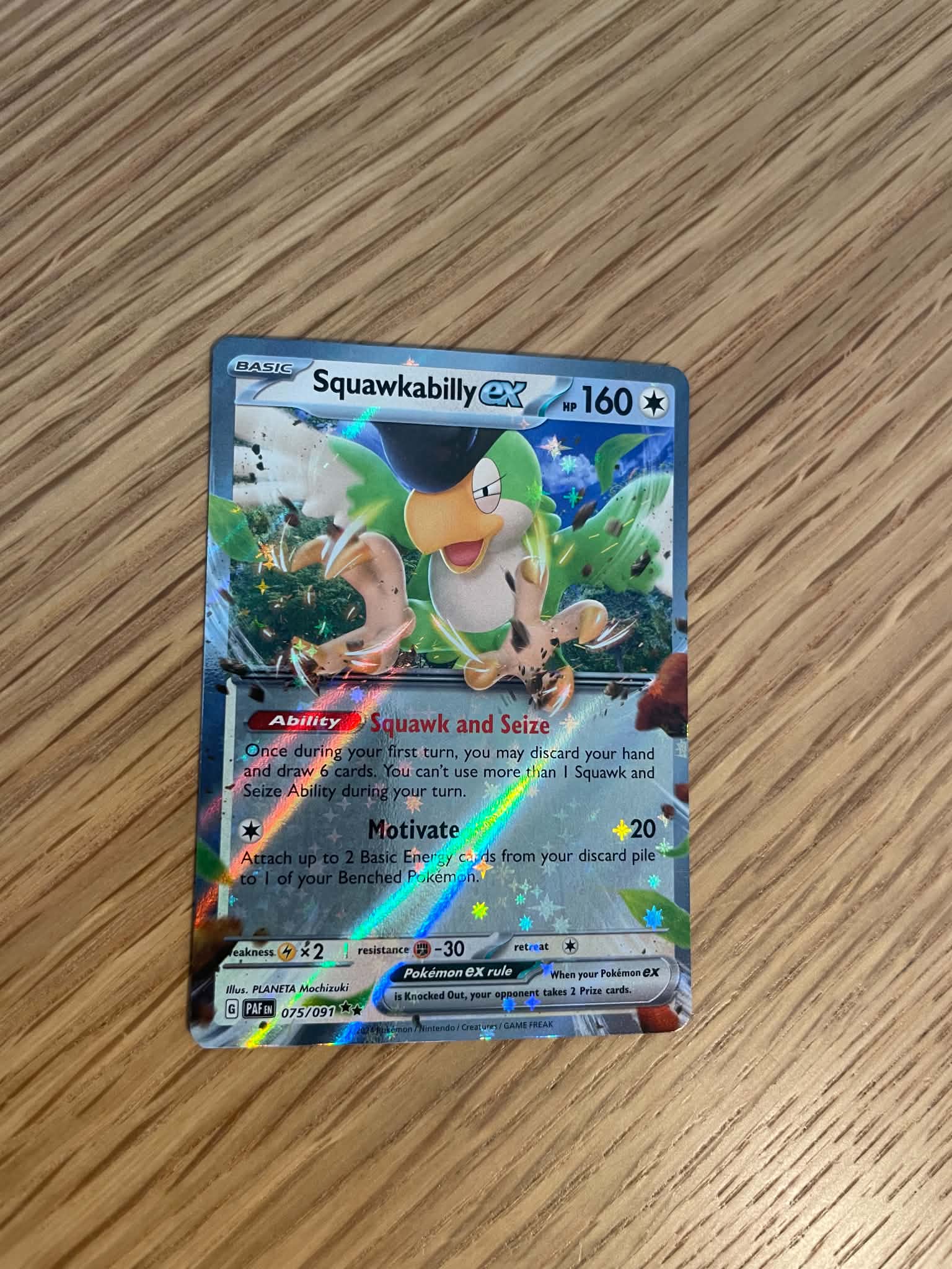 Squawkabilly ex 075/091 – Double Rare – Paldean Fates